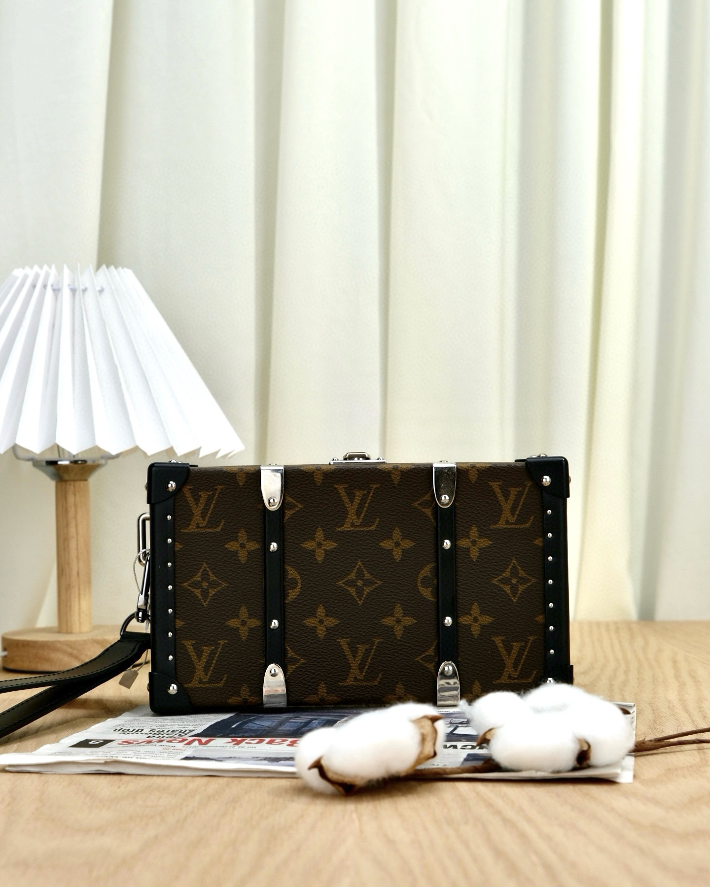 99新 LouisVuitton/路易威登 7098 lv 棕老花手拿硬箱