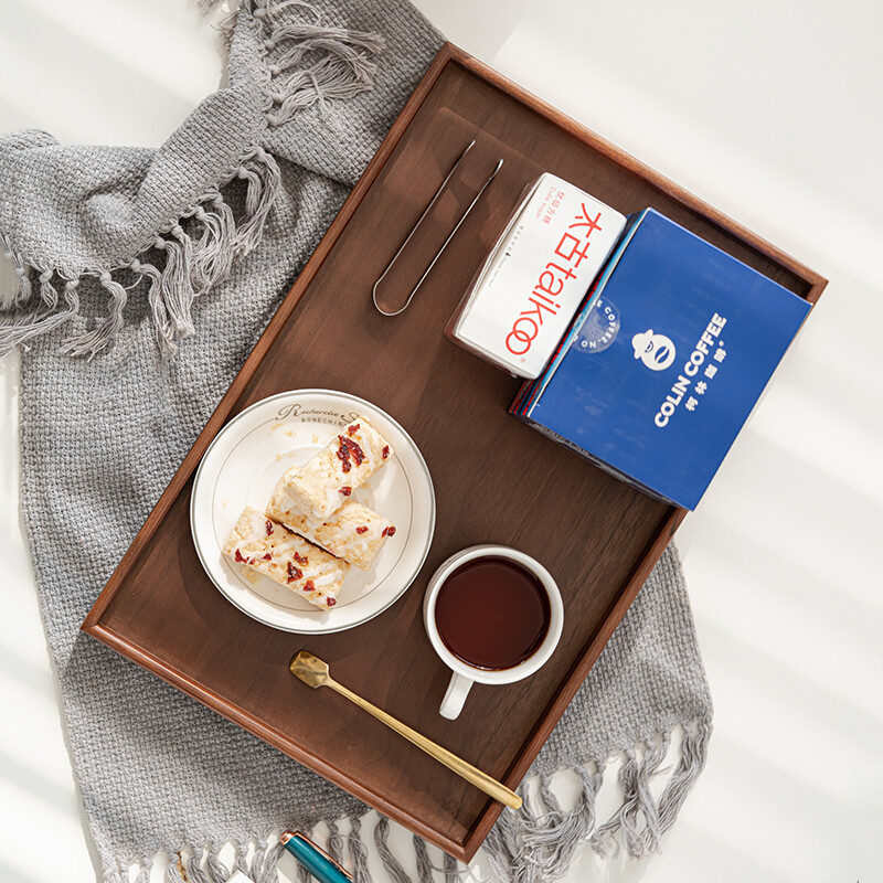 胡桃木实木托盘长30宽20厚度2.8cm南美胡桃木大板茶桌茶几茶台