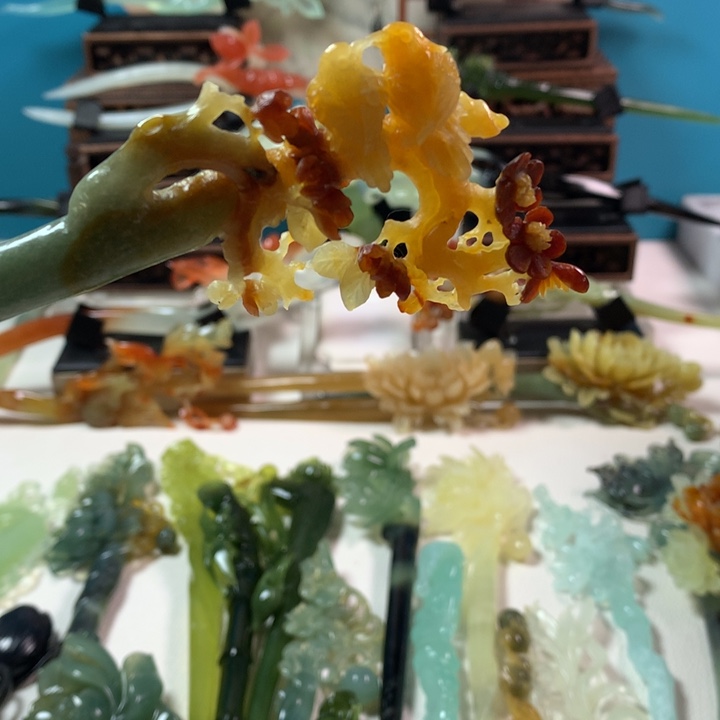 蛇纹石玉发簪未镶嵌