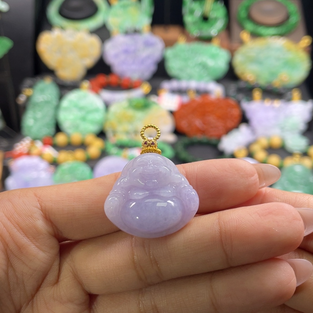 翡翠未镶嵌颈饰代编织