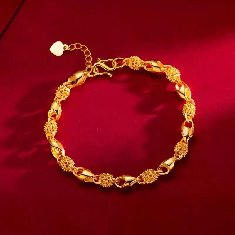 合金手链  爆款【玲珑手链】精致 时尚 大气 金色 