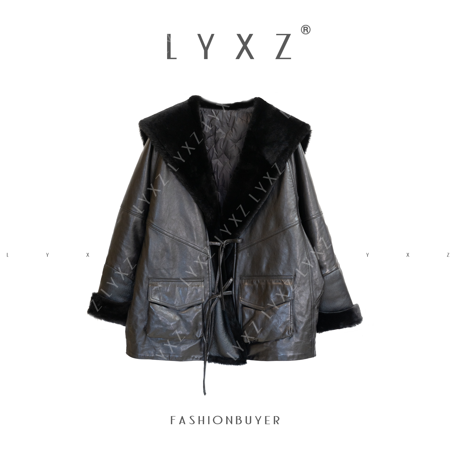 LYXZ x【诗夜梦醒】冬季新款高端轻奢皮草一体羽绒服外套82662