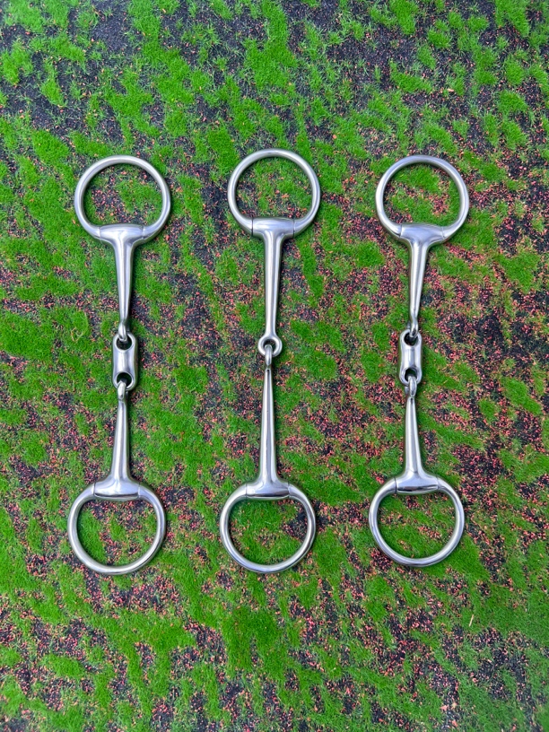 不锈钢三节 两节口衔马嚼子叉口适用于中等马
