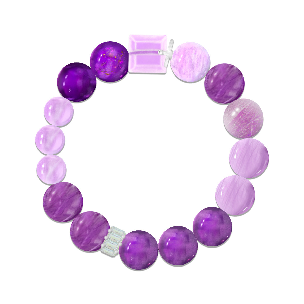 非金属亚克力手链 仿水晶手链新款多宝九紫手链手串男女新款爆款