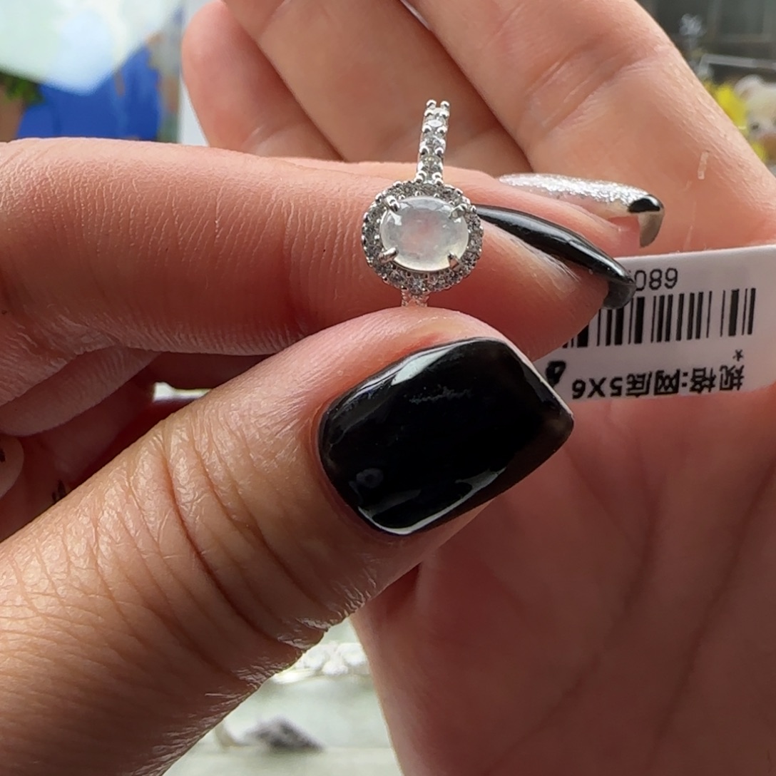 翡翠银S925镶嵌戒指