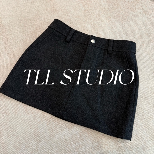 ALIN 秋冬新款 百搭 毛呢 显瘦 带安全裤 半裙