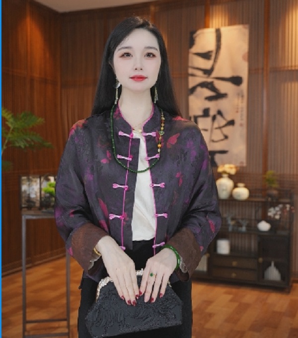 晶晶专属【花开富贵】国风新中式女装气质上衣外套 RS25006