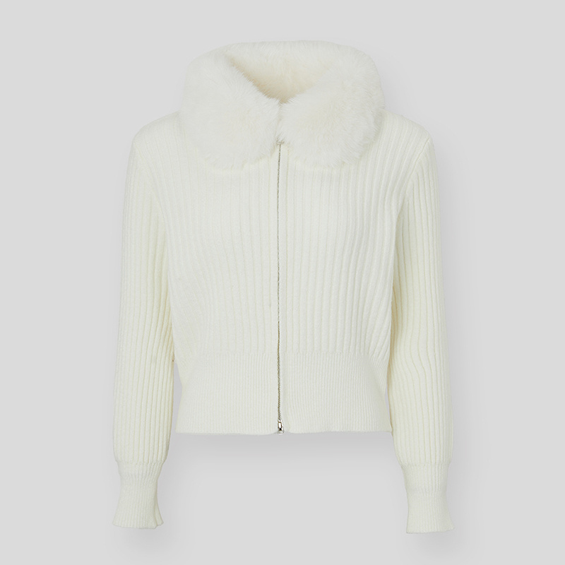 保暖纯色常规袖短款针织毛针织衫秋冬针织衫长袖YA25445W501