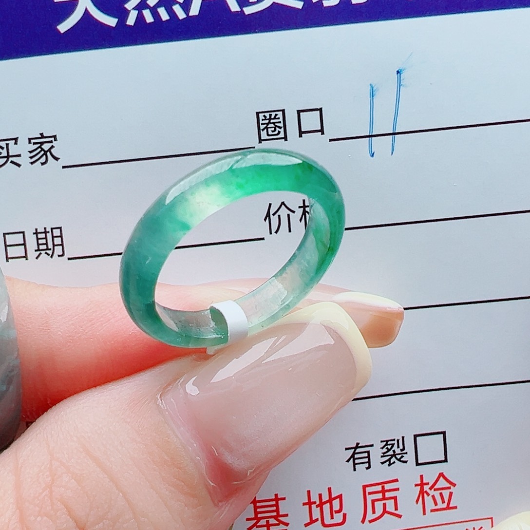 未镶嵌戒指翡翠G****_戒圈