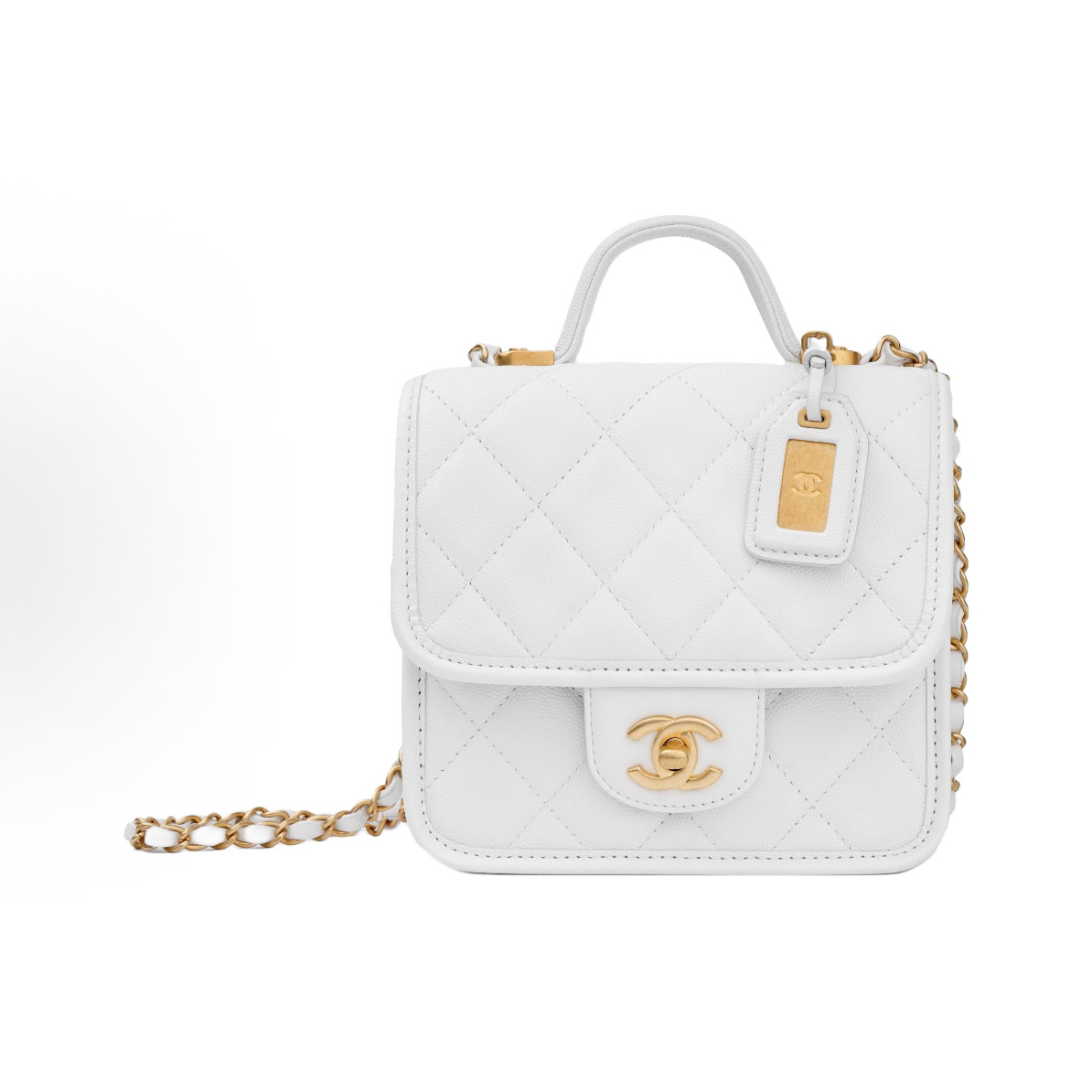 99新 Chanel/香奈儿 22k系列剑桥包邮差包豆腐包手提包芯片款