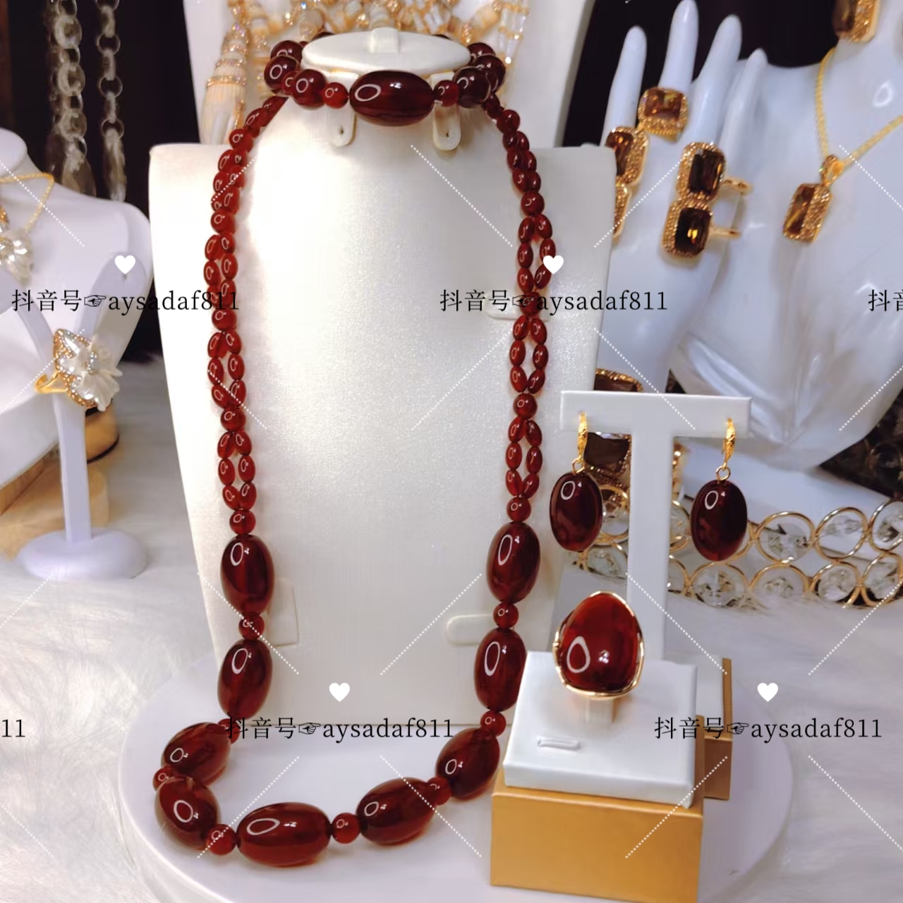 铜合金仿珍珠吊坠 精美百搭红色二代قان رەڭ كەھرىۋا手工饰品