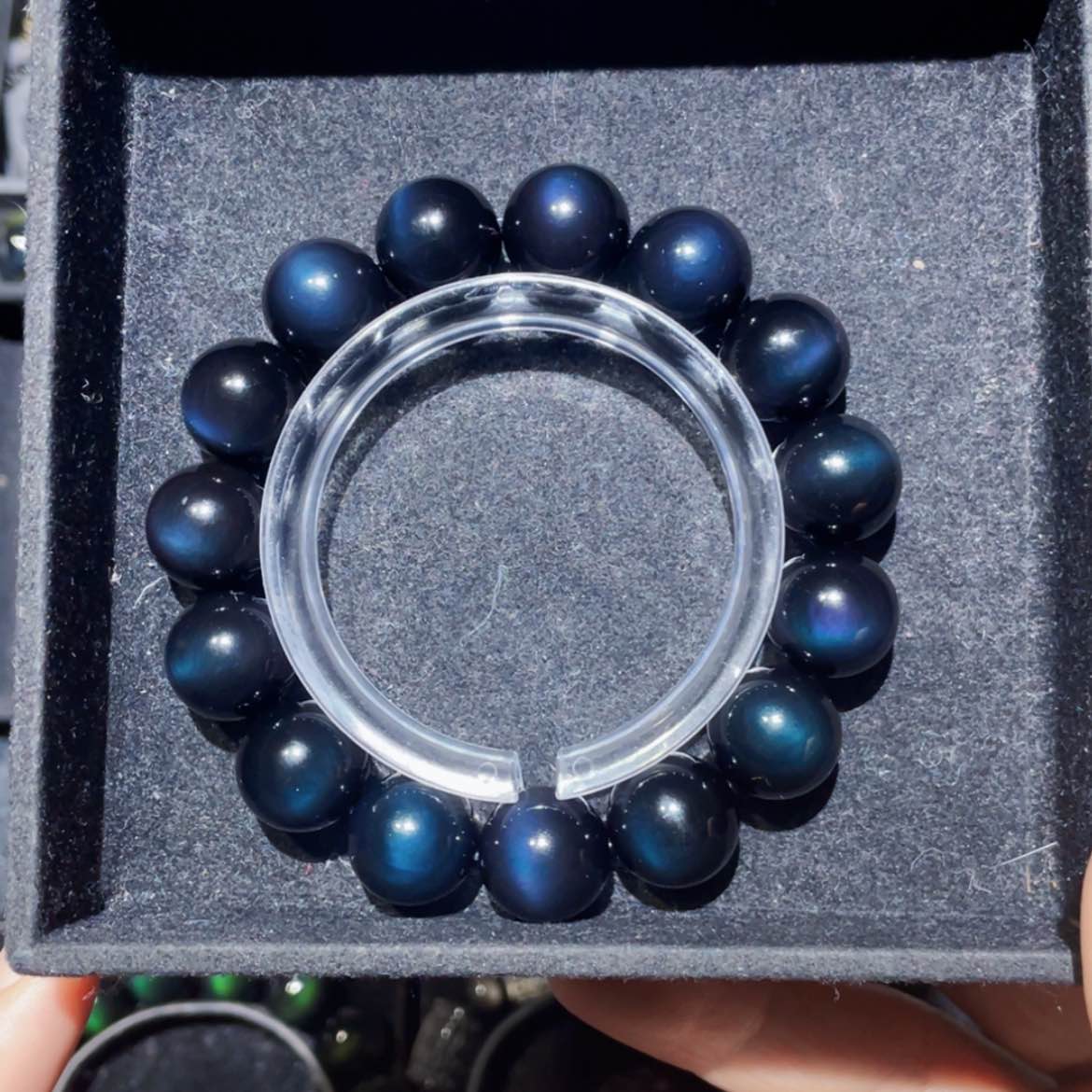 【闪购商品】黑曜岩手链未镶嵌ο****◤