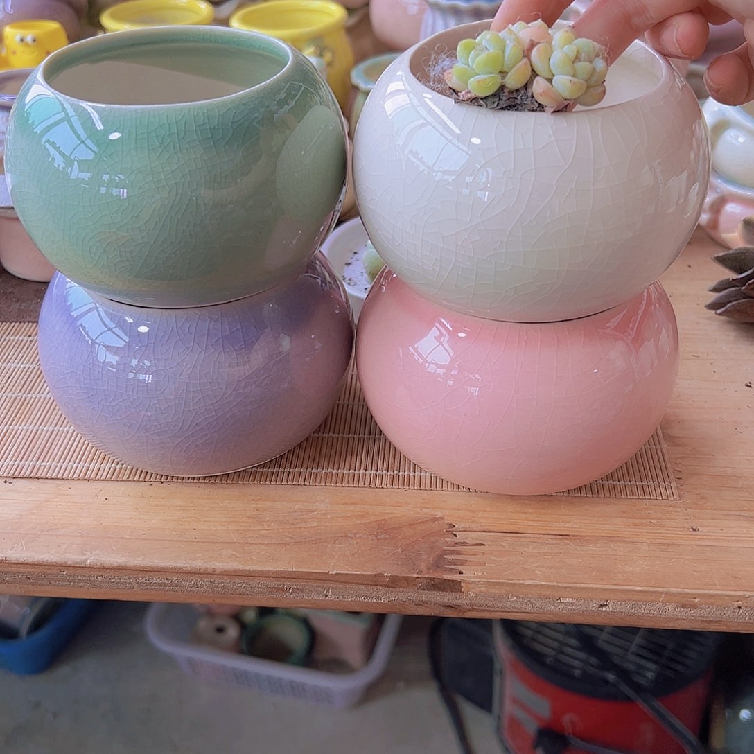 陶瓷花盆当场满12包邮