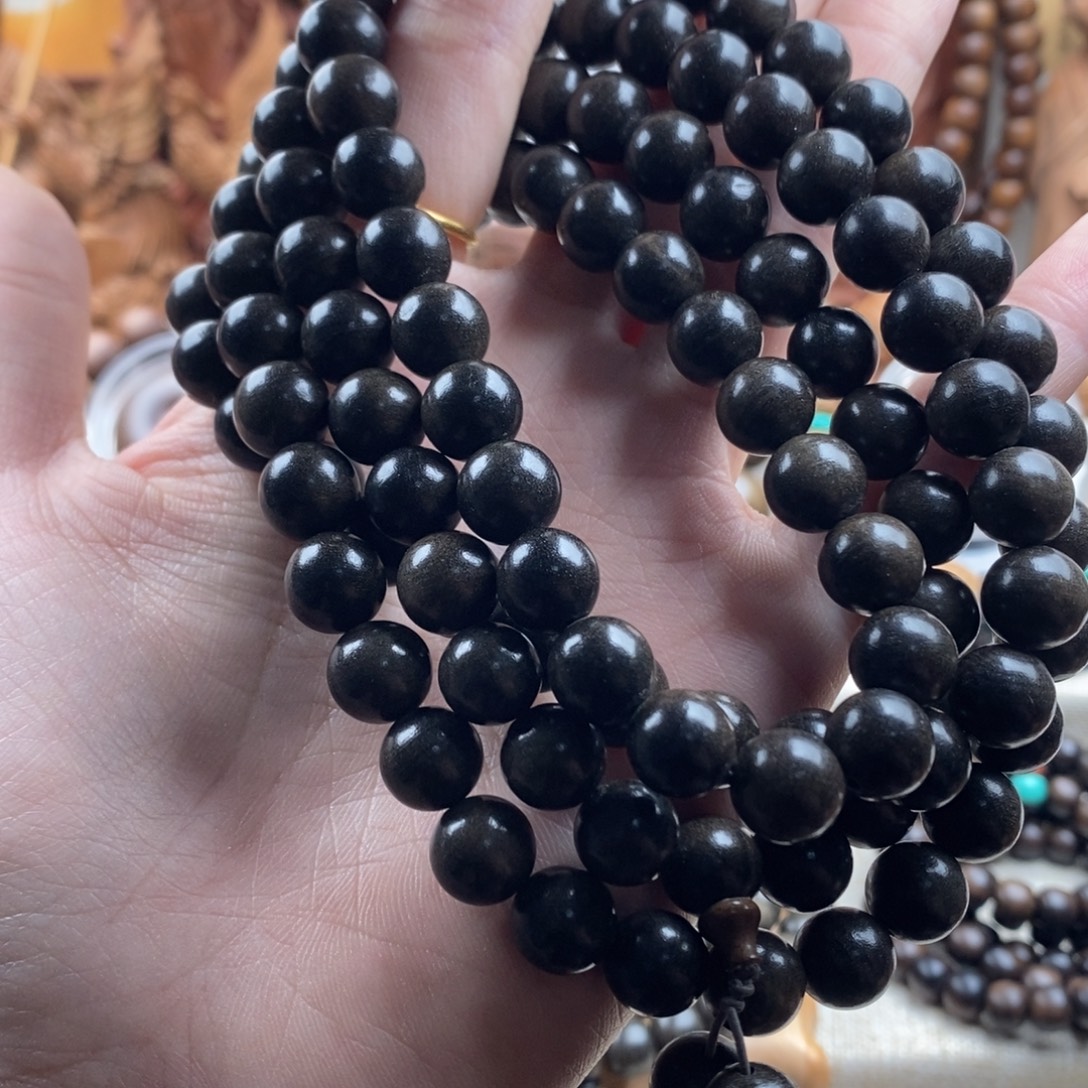 手串/手链檀香木迈索尔，老山檀香，阴沉庙香1.0，微瑕