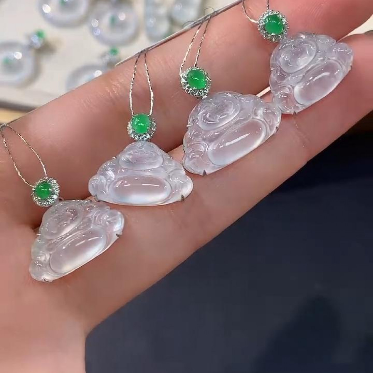 翡翠吊坠-18K金-多样性发一件-SS700-ZJ|CXQ21