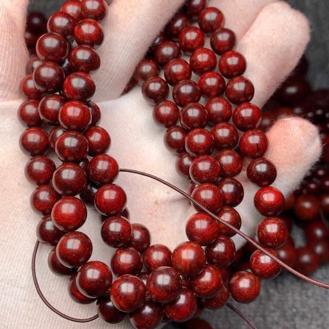 小***珠手串/手链檀香紫檀（小叶紫檀）1.0×108