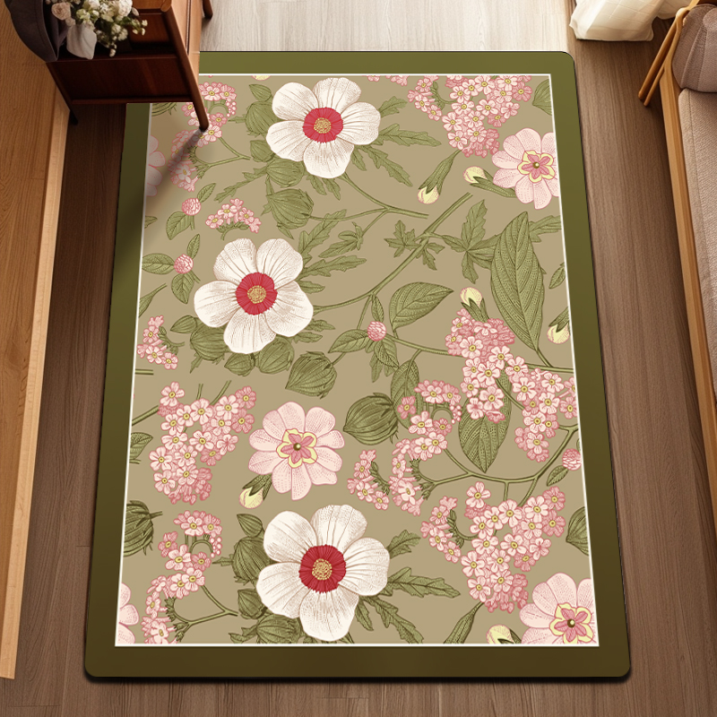 【多尺寸】锦绣翠华美式田园地垫防滑吸水客厅卧室过道阳台入户门垫