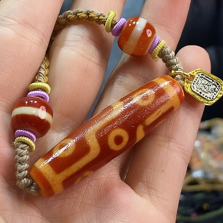 玛瑙/玉髓颈饰合金芯**心