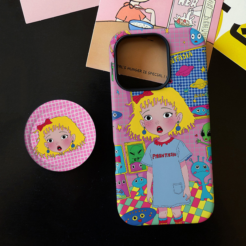 外星女孩菲林二合一适用苹果16/15promax手机壳14/13保护套12
