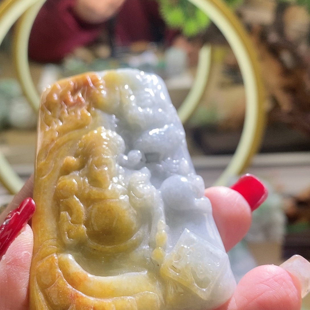 【闪购商品】翡翠颈饰未镶嵌财神