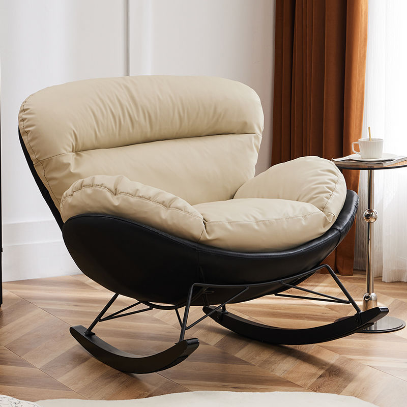 蛋壳懒人沙发椅客厅阳台休闲躺椅家用单人摇摇椅轻奢可躺蜗牛椅