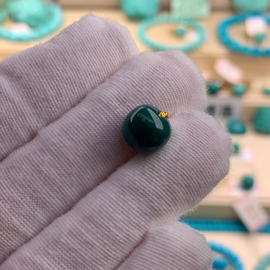 绿松石珠宝奇石未镶嵌9.5×8.3