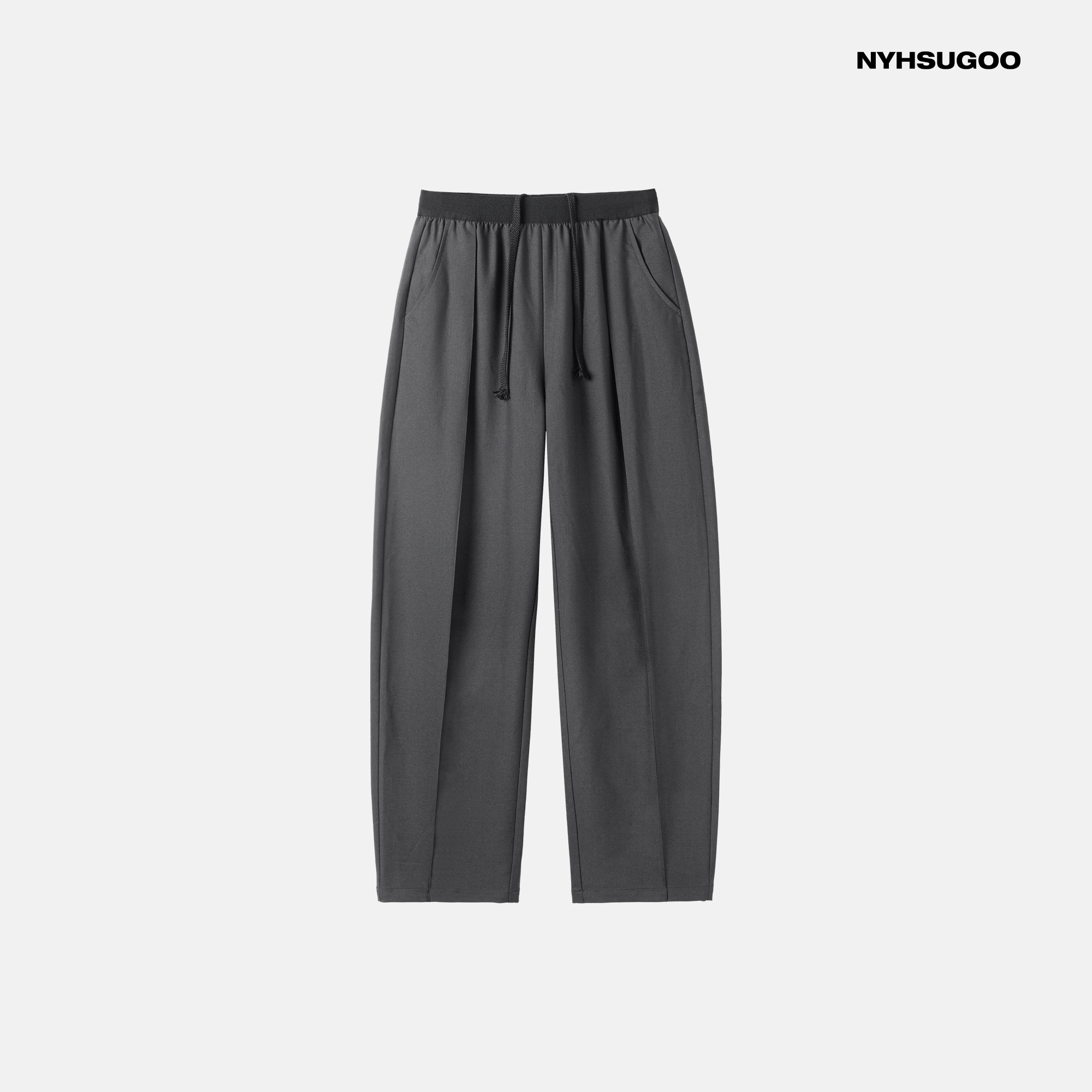 NYHSUGOO/南乙夏季男士新品腰头橡筋外露设计款3617垂感休闲裤