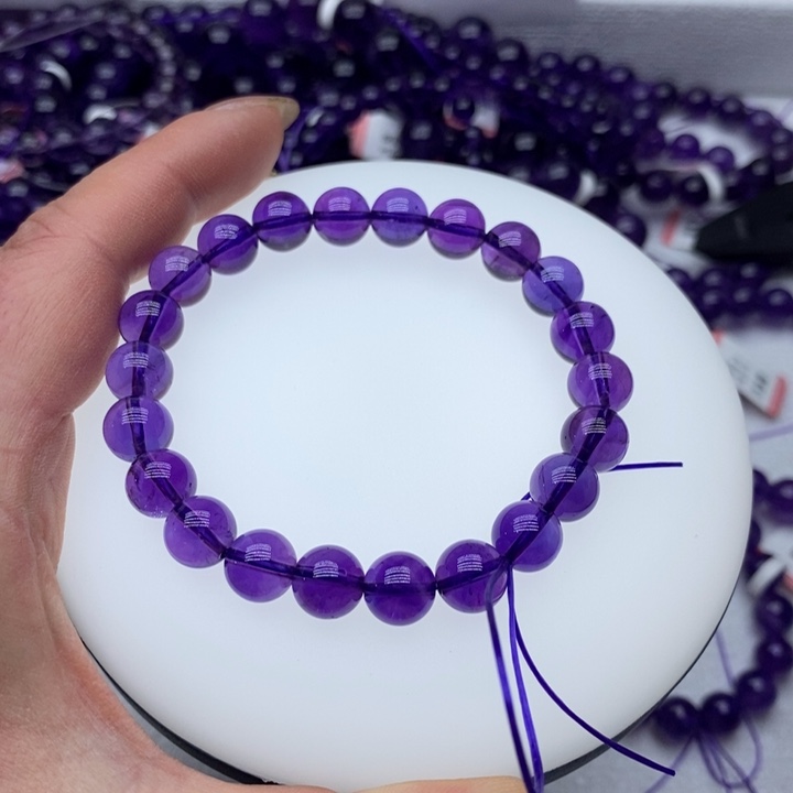 紫晶手链未镶嵌天然紫水晶