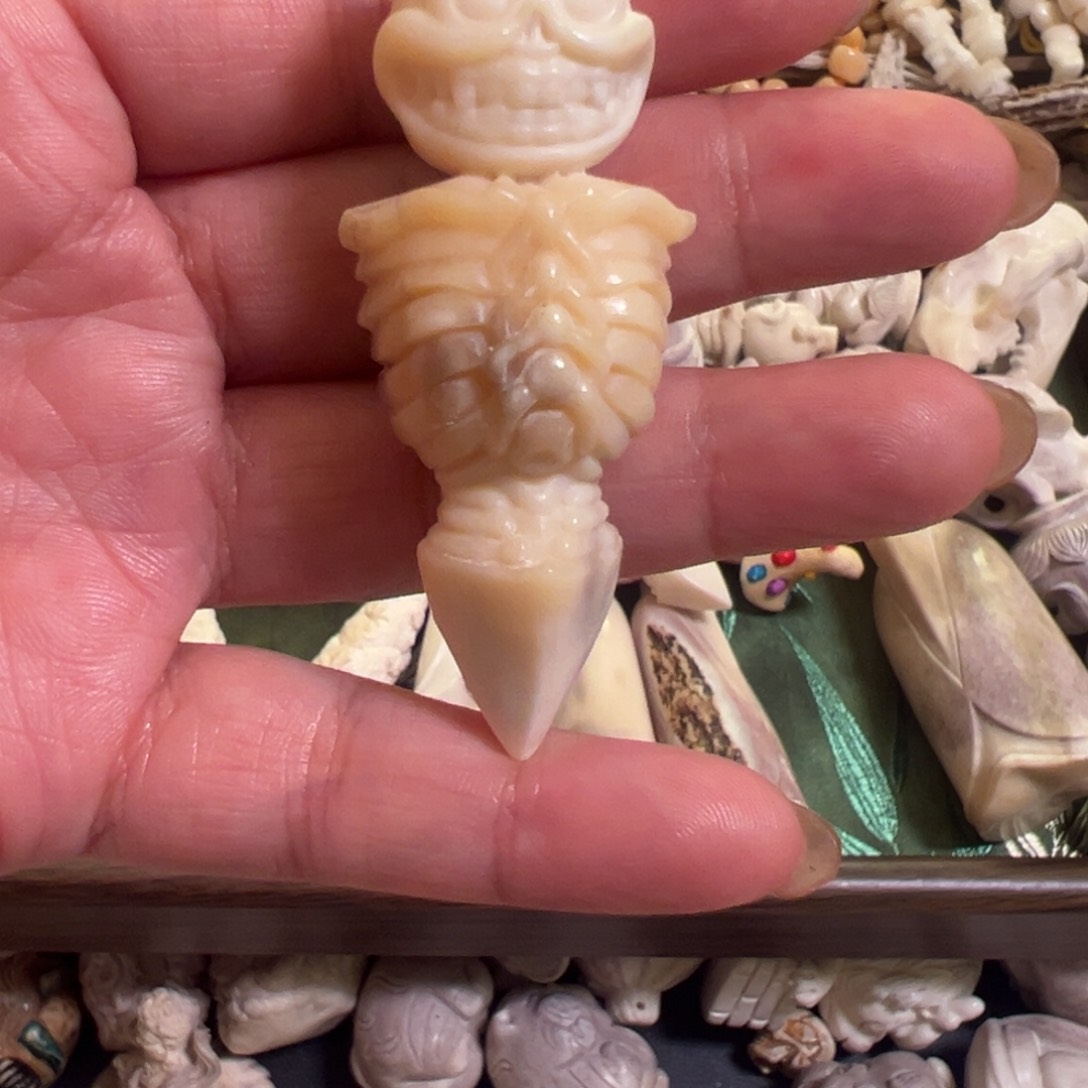 鹿骨把件ᥫ****手把件