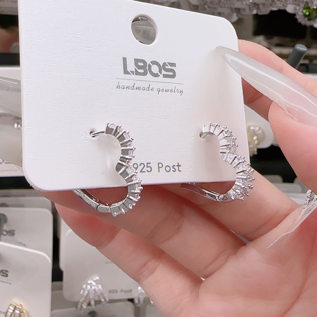 锆石铜合金925银耳环