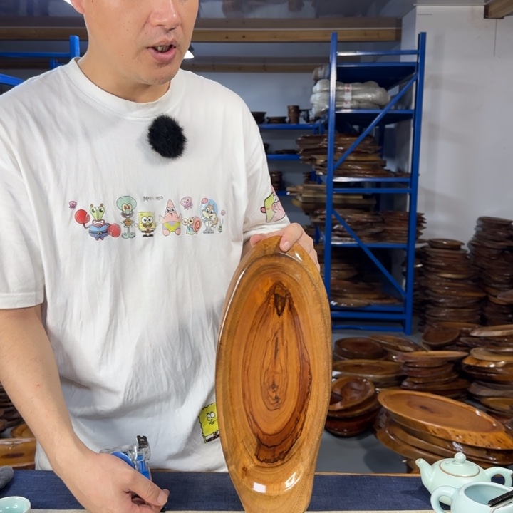 香樟木茶盘实木39*16