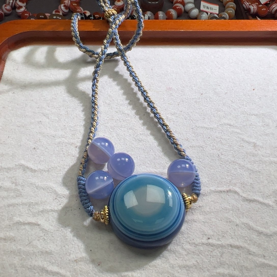 玄***人玛瑙/玉髓合金颈饰