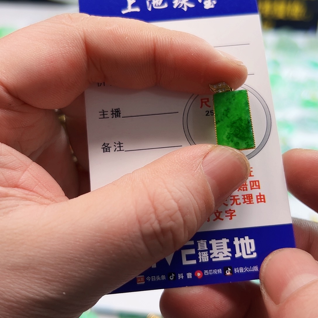 翡翠颈饰18K金镶嵌八**财翡翠