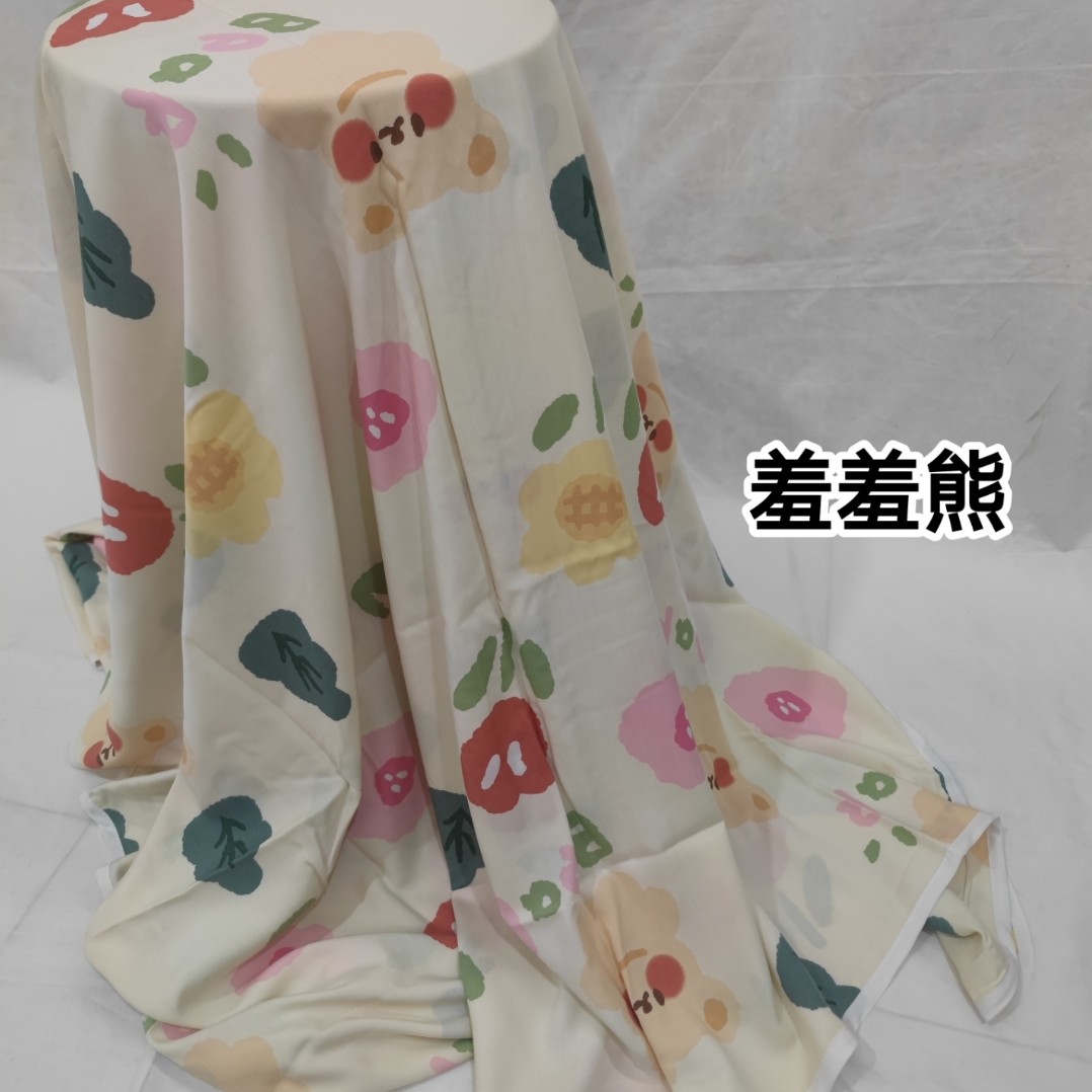 双层人造棉 绵绸单人盖毯（平纹不夹棉）140cm×185cm（±5cm）