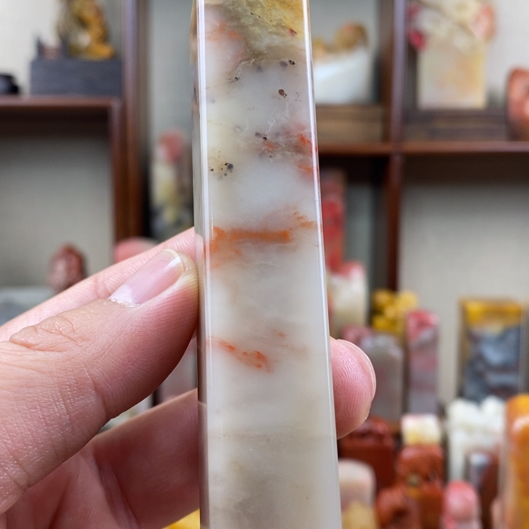 印石巴林石巴林鸡血石素章正章