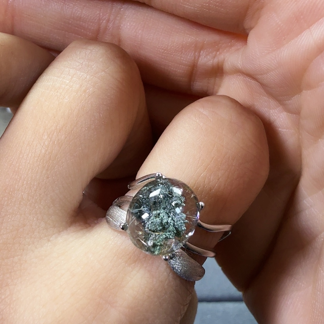 好***ʔ水晶银S925镶嵌戒指