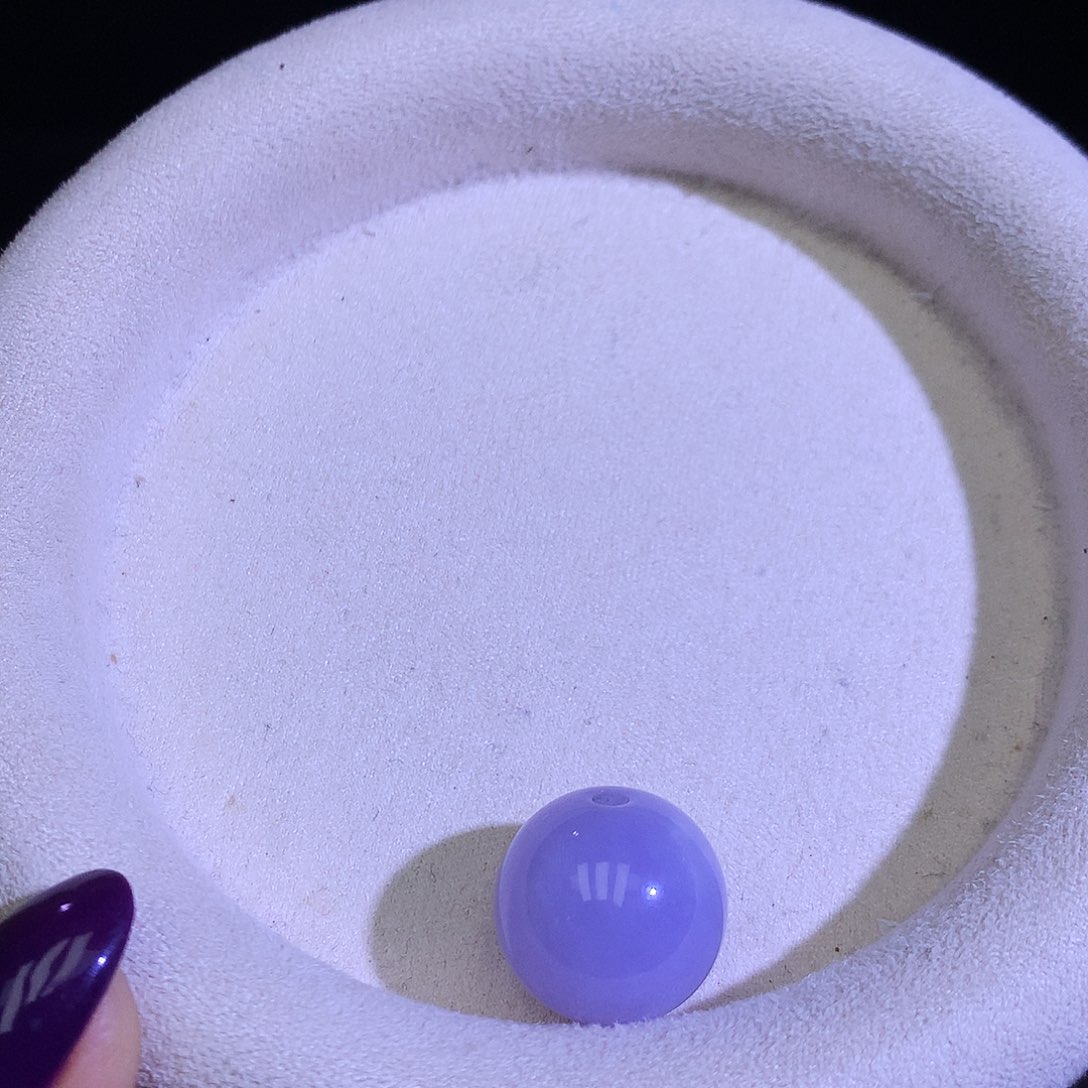 散珠翡翠天然缅甸翡翠单珠卡17.4香芋紫