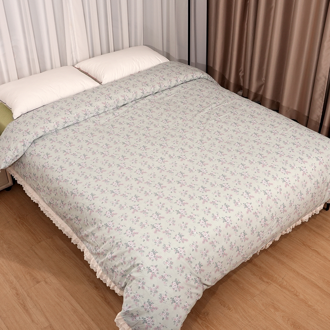 【暖宿】韩式双层花边碎花全棉单被套单被罩200*230cm