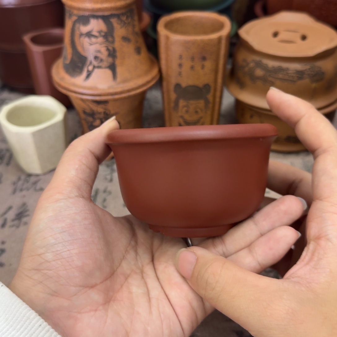 紫砂花盆宜兴紫砂正品8x5