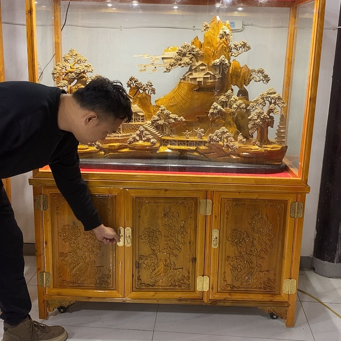 金丝楠小*娃金丝楠小叶桢楠摆件