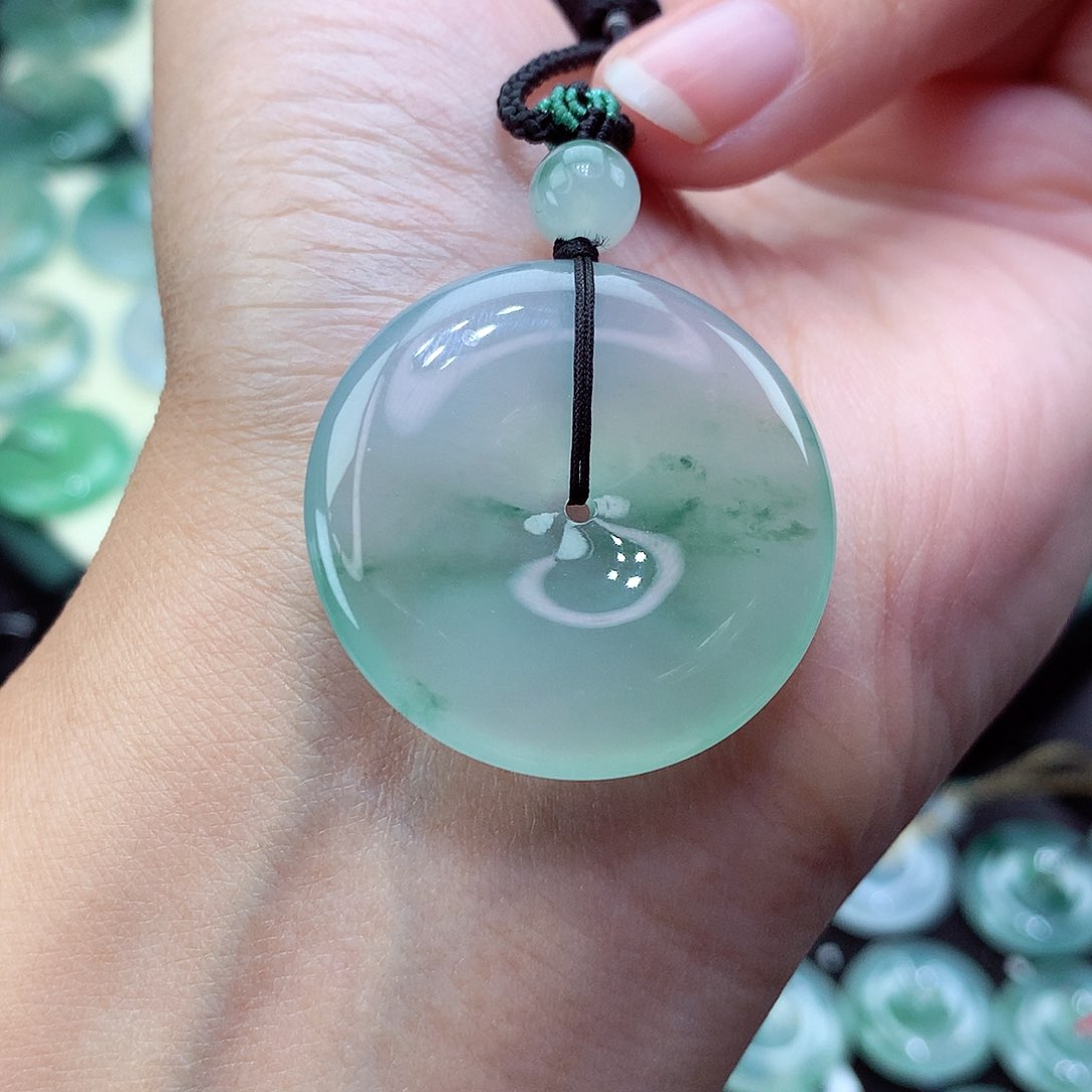 翡翠颈饰未镶嵌尺寸32.6-6.0