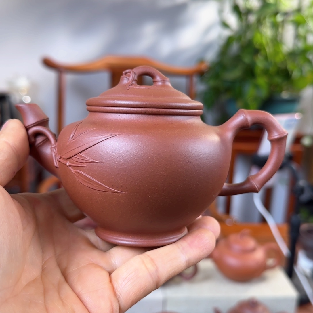 紫砂茶壶标**号竹报春底