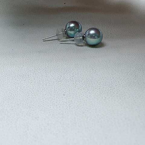 海水珍珠耳饰银S925镶嵌潇*