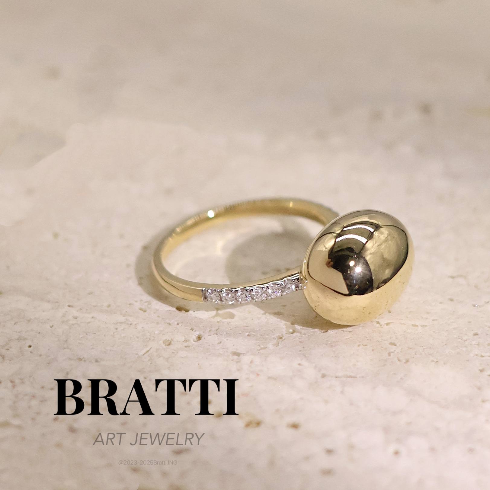 Bratti珠宝18K金“玻璃球”钻石戒指-KJ250601