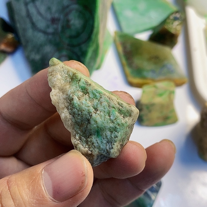 翡翠散珠天然翡翠A货挂件