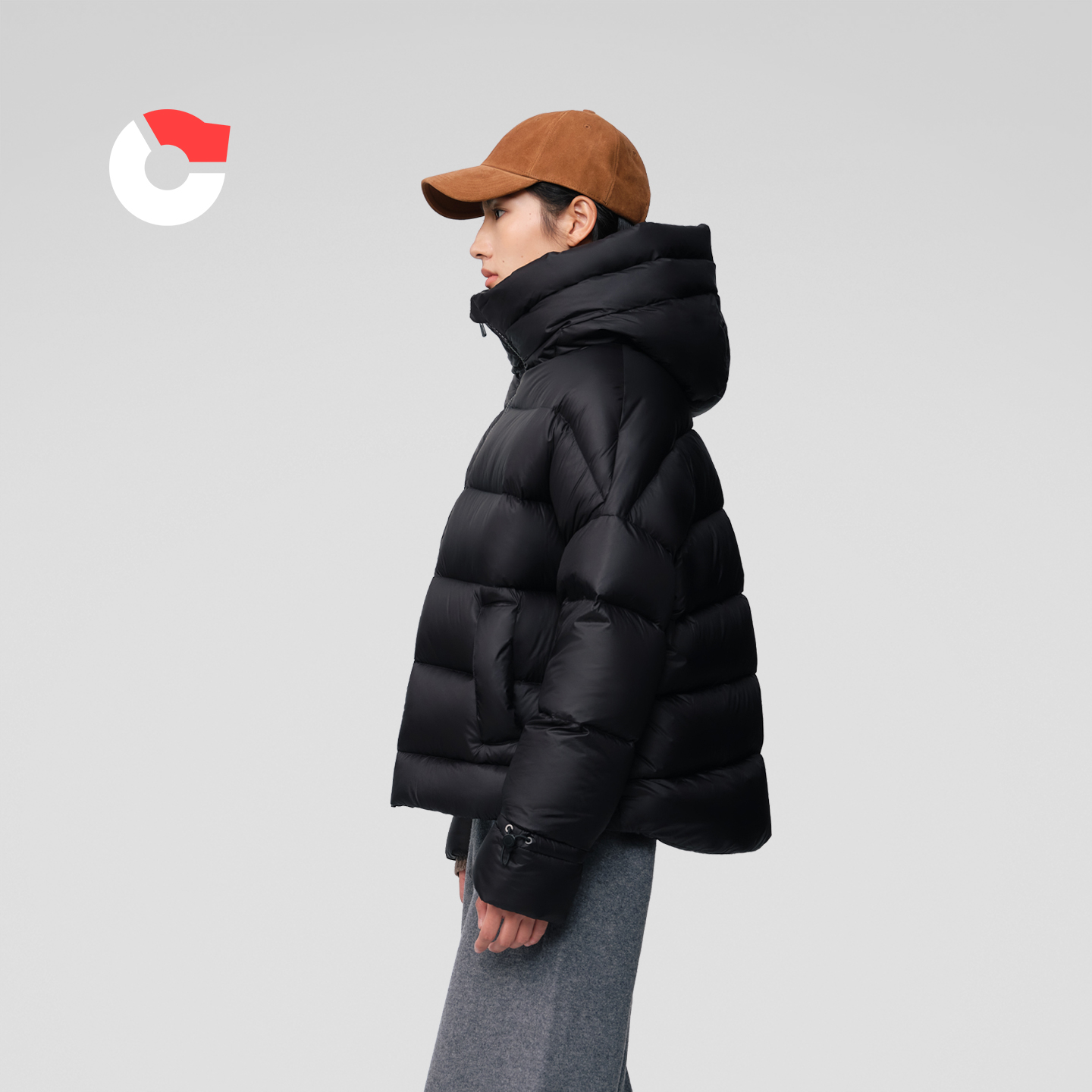 保姆鹅 羽绒服女款短款廓形面包服连帽保暖宽松百搭外套[NG2888]