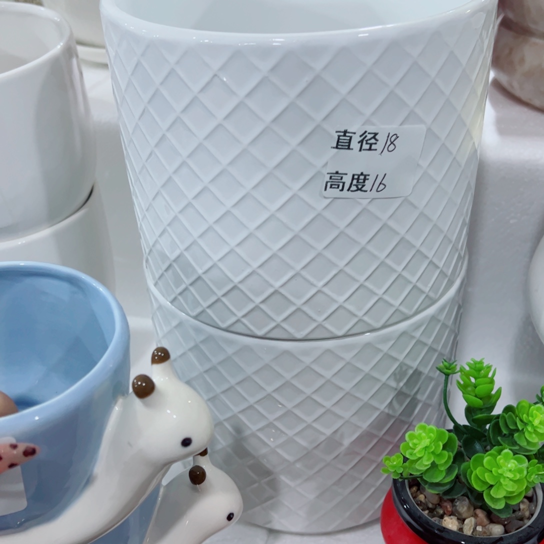 有孔，陶瓷花盆满10米包邮发货