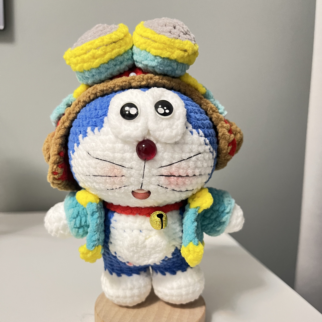 变装多啦手工钩织摆件