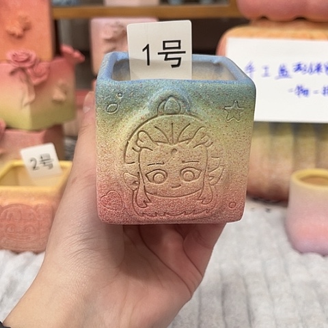 陶婚****玖手工麦饭石花盆敖丙