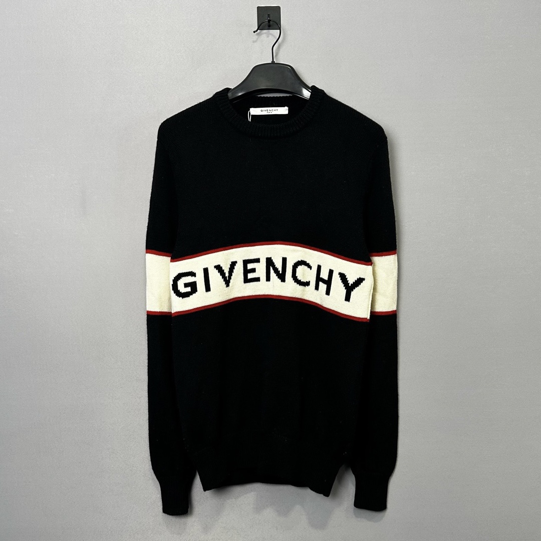 99新 Givenchy/纪梵希 经典字母拼接针织衫/S码/价6750